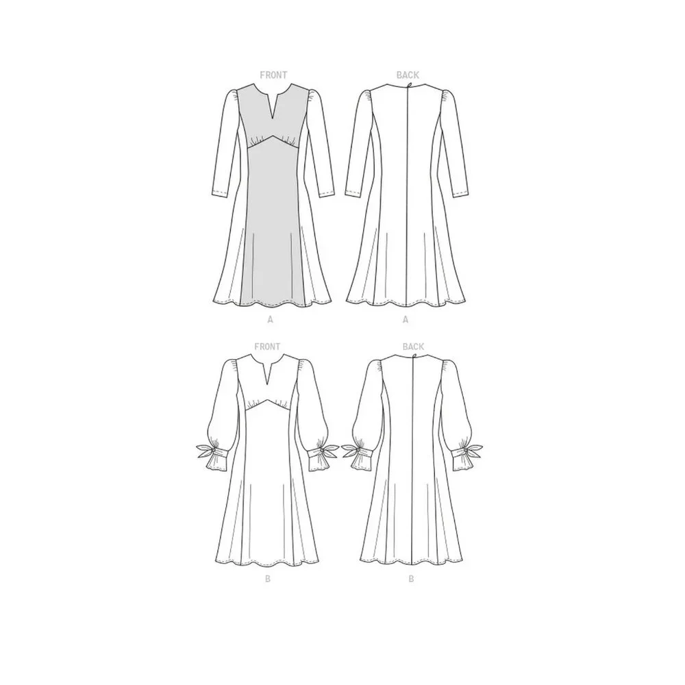 Butterick B6805 Womens Dress‎ Sewing Pattern Sizes 16-24 A-Line  Design